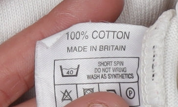 Cotton Traders Men's XL Red Striped Polo Shirt