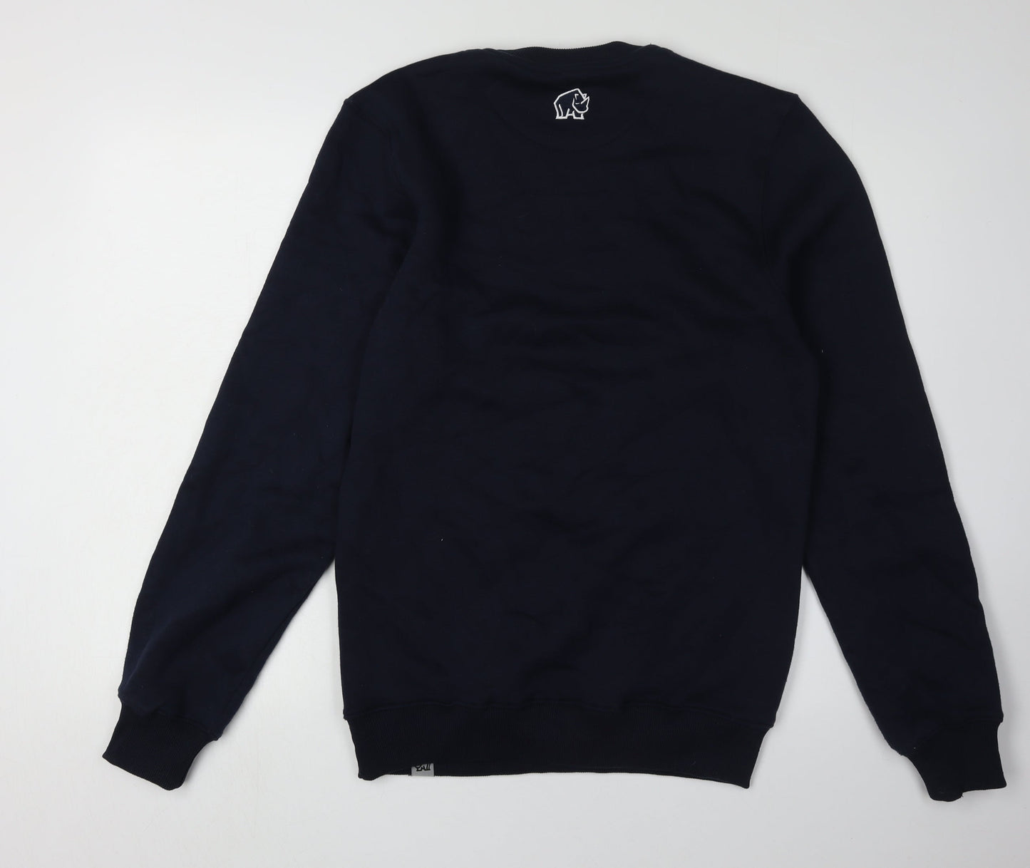 Rhino Men's Black Pullover Sweatshirt M, Stylish Logo Print