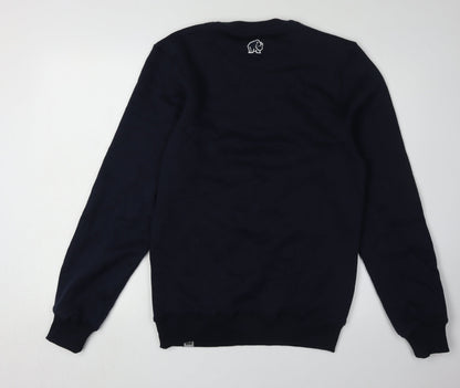 Rhino Men's Black Pullover Sweatshirt M, Stylish Logo Print