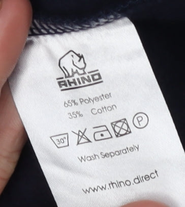 Rhino Men's Black Pullover Sweatshirt M, Stylish Logo Print