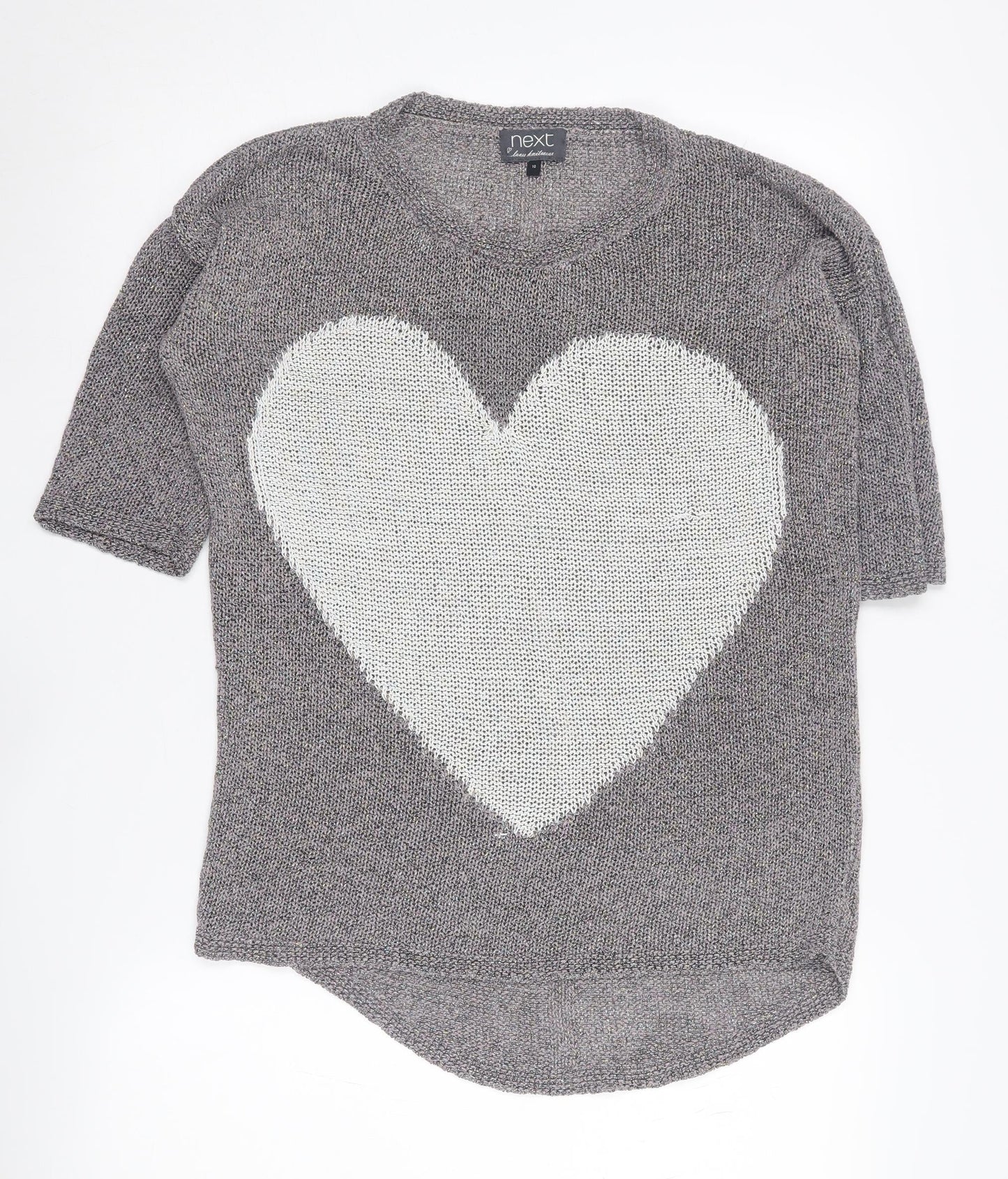 Womens UK Size 10 NEXT Grey Pullover Jumper