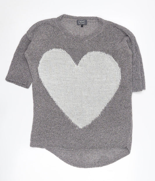 Womens UK Size 10 NEXT Grey Pullover Jumper
