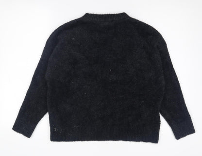 Womens UK Size M Marks and Spencer Black Pullover Jumper
