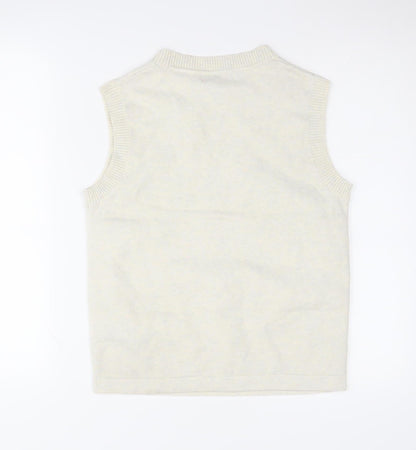 Marks and Spencer Men's Beige Vest S Sleeveless Jumper