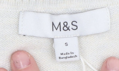 Marks and Spencer Men's Beige Vest S Sleeveless Jumper