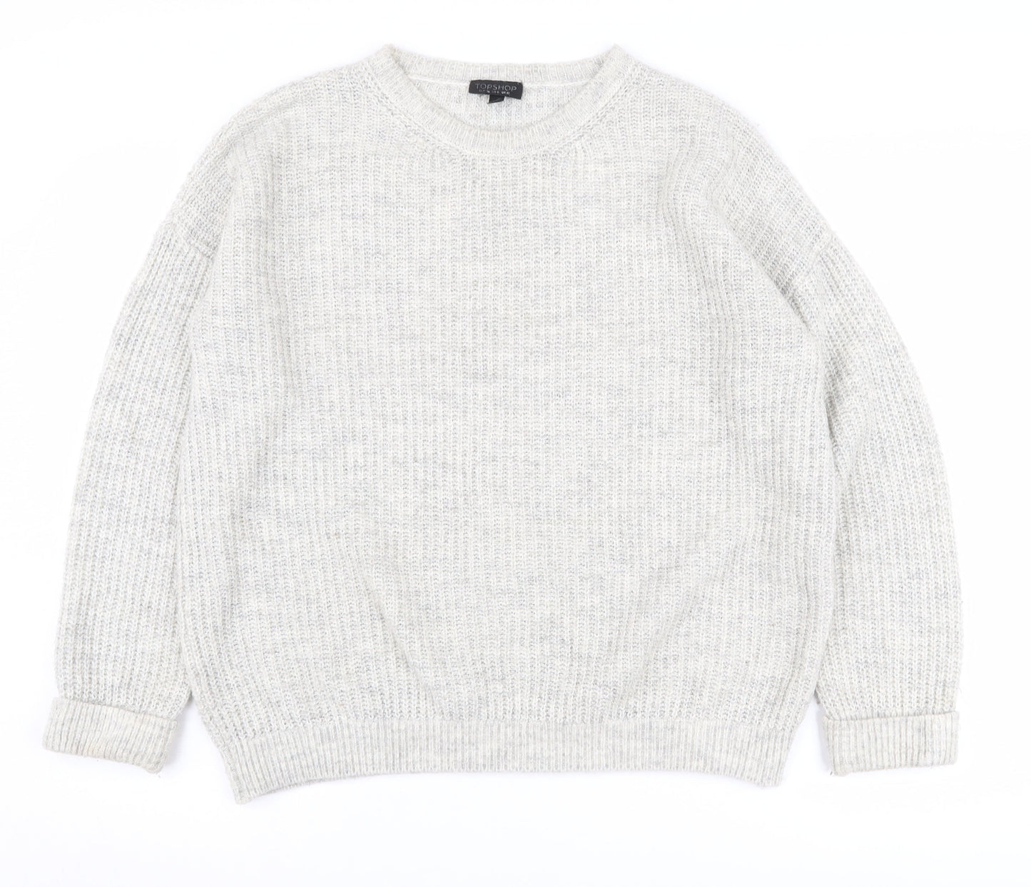 Womens UK Size UK 10 Topshop Grey Pullover Jumper