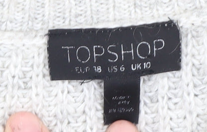 Womens UK Size UK 10 Topshop Grey Pullover Jumper