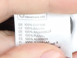 H&M Men's Red Cotton Henley Jumper M