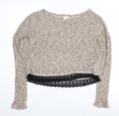 Pins and Needles Beige Women's Jumper, S, Boat Neck, Casual