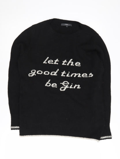 Womens UK Size 12 NEXT Black Pullover Jumper