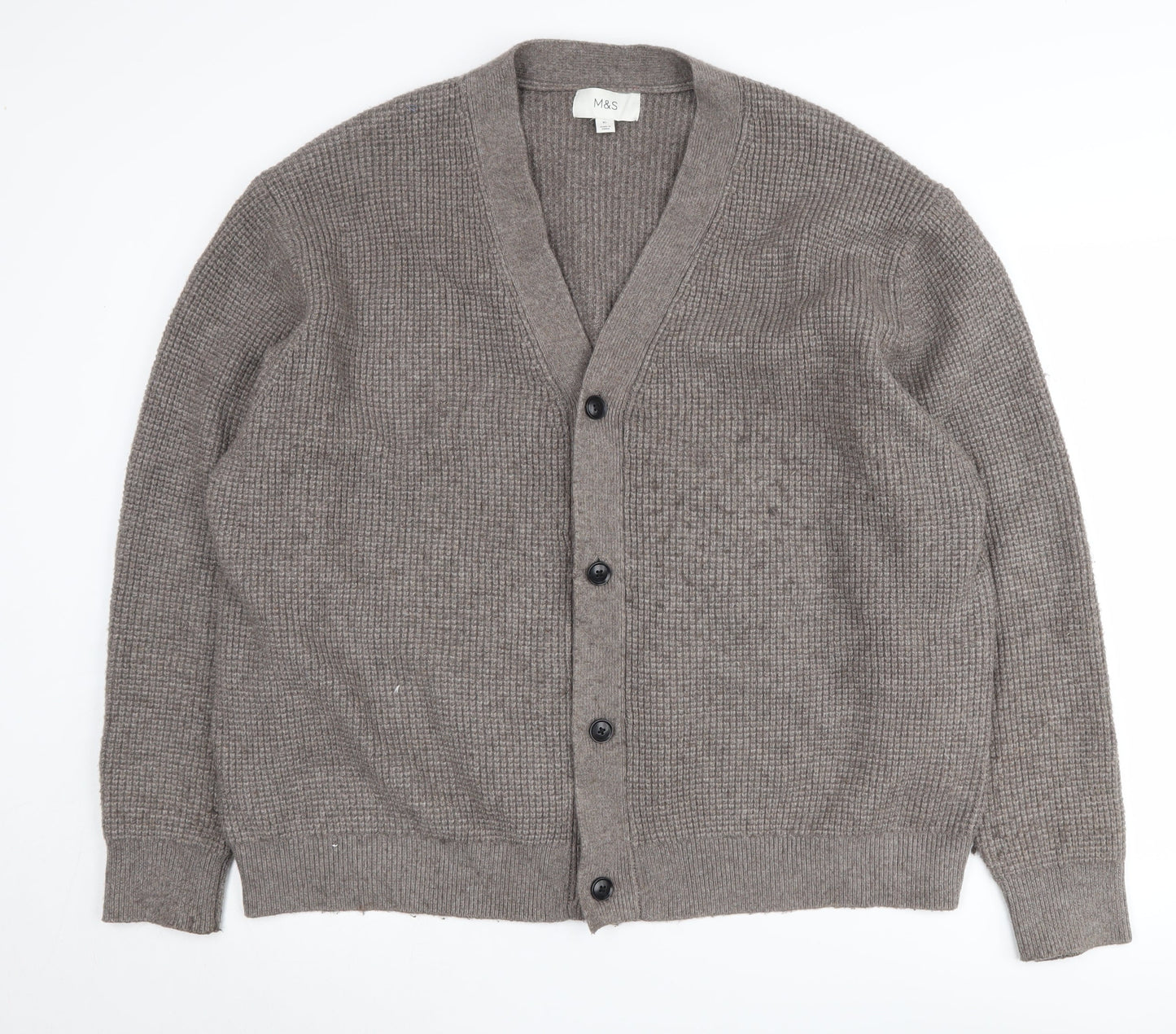 Womens UK Size XL Marks and Spencer Brown Cardigan Jumper