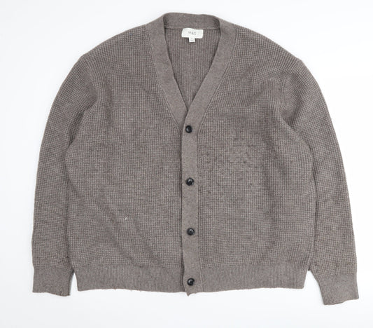 Womens UK Size XL Marks and Spencer Brown Cardigan Jumper