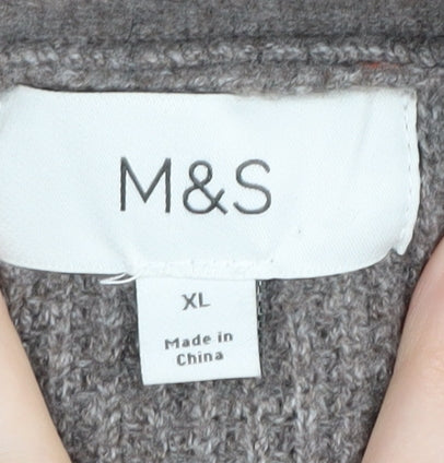 Womens UK Size XL Marks and Spencer Brown Cardigan Jumper