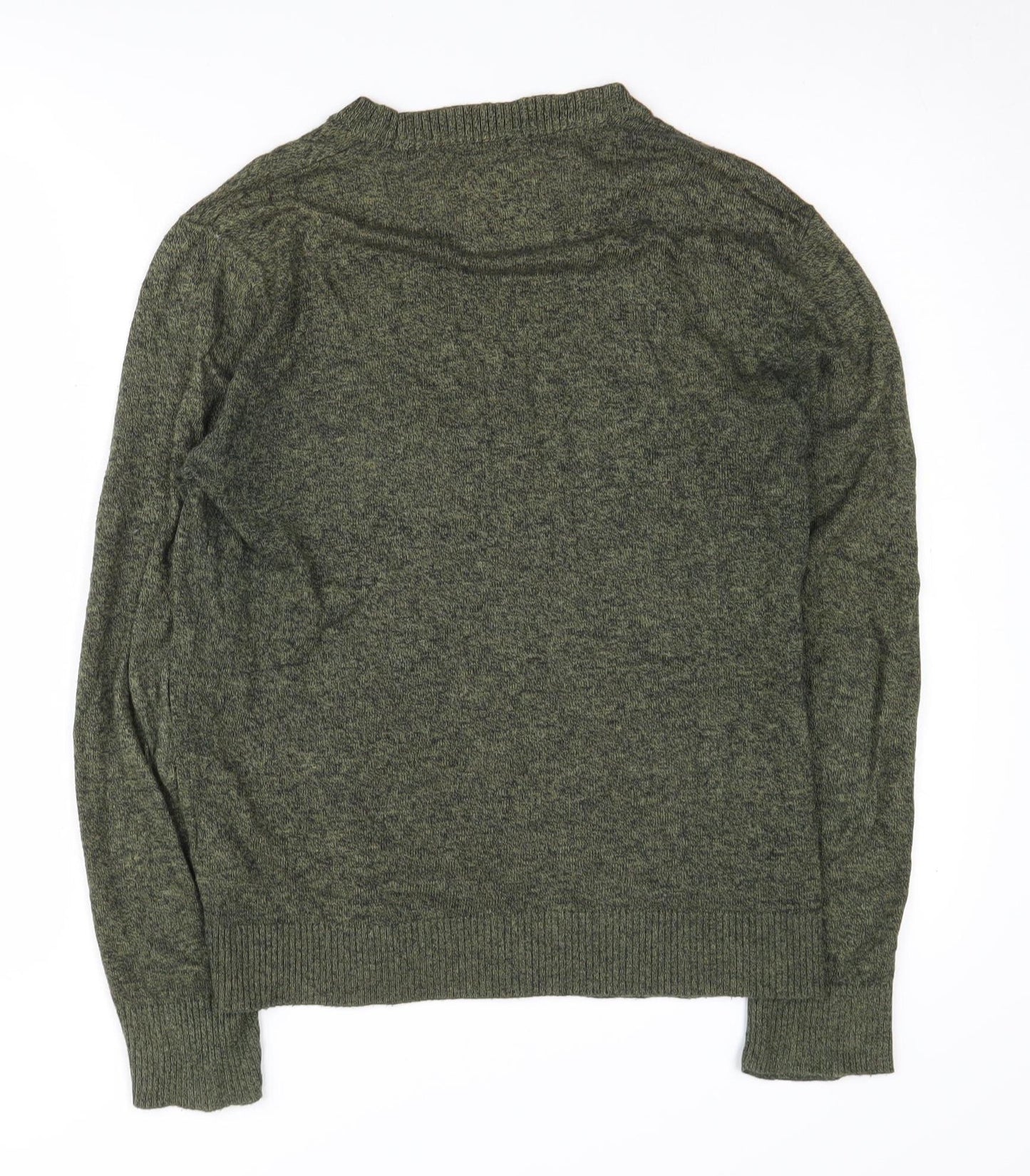 Hollister Men's Green Crew Neck Pullover Jumper, Size S
