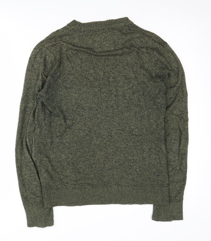 Hollister Men's Green Crew Neck Pullover Jumper, Size S