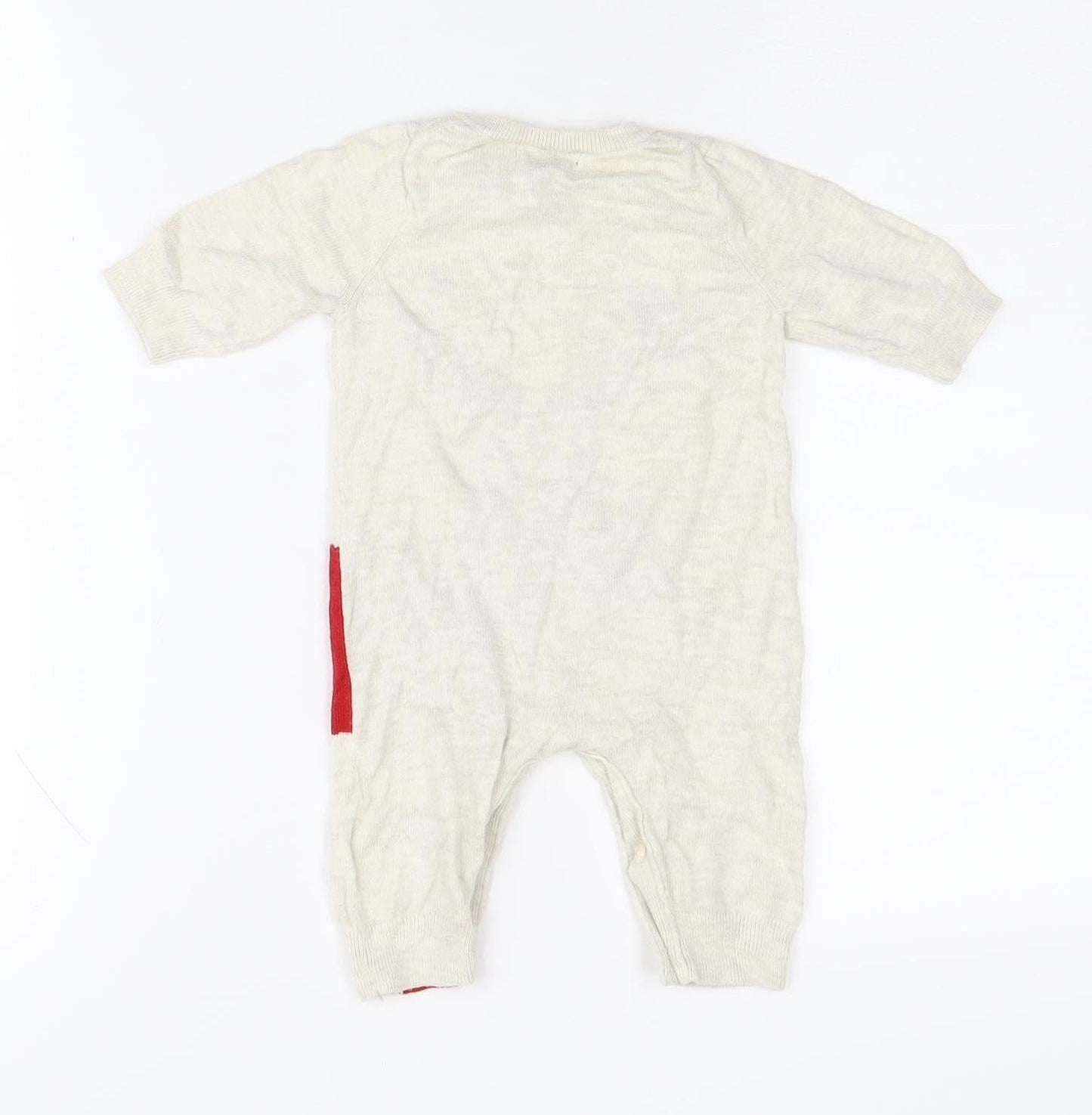 Gap Unisex Baby Beige Animal Babygrow 0-3 Months Knit Cotton
