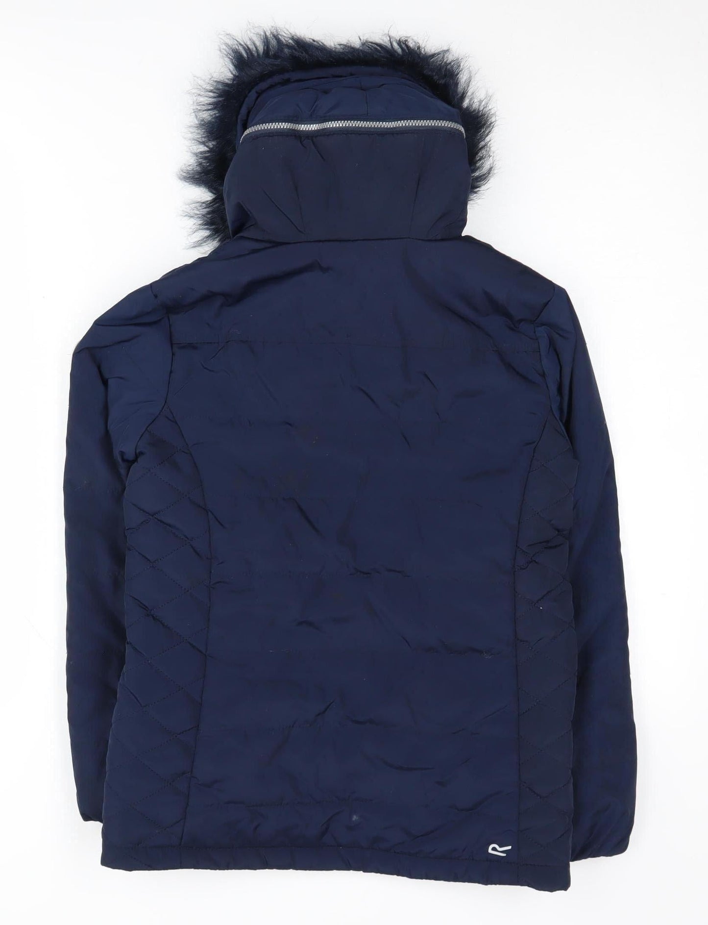 Regatta Girls Blue Puffer Jacket, Size 11, Hooded, Lined