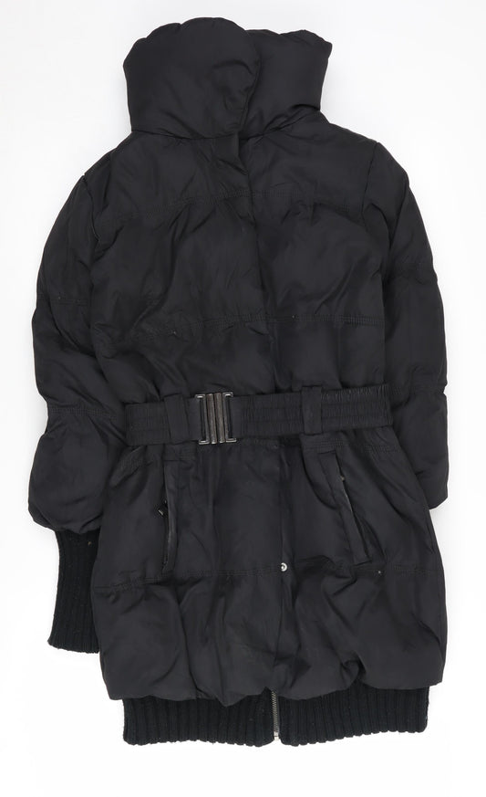 Womens UK Size 6 Amisu Black Puffer Jacket