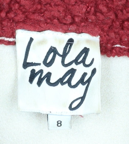 Lola May Women's Red Size 8 Fleece Basic Jacket