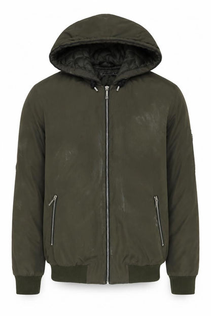 Mens UK Size M Condemned Nation Green Bomber Jacket