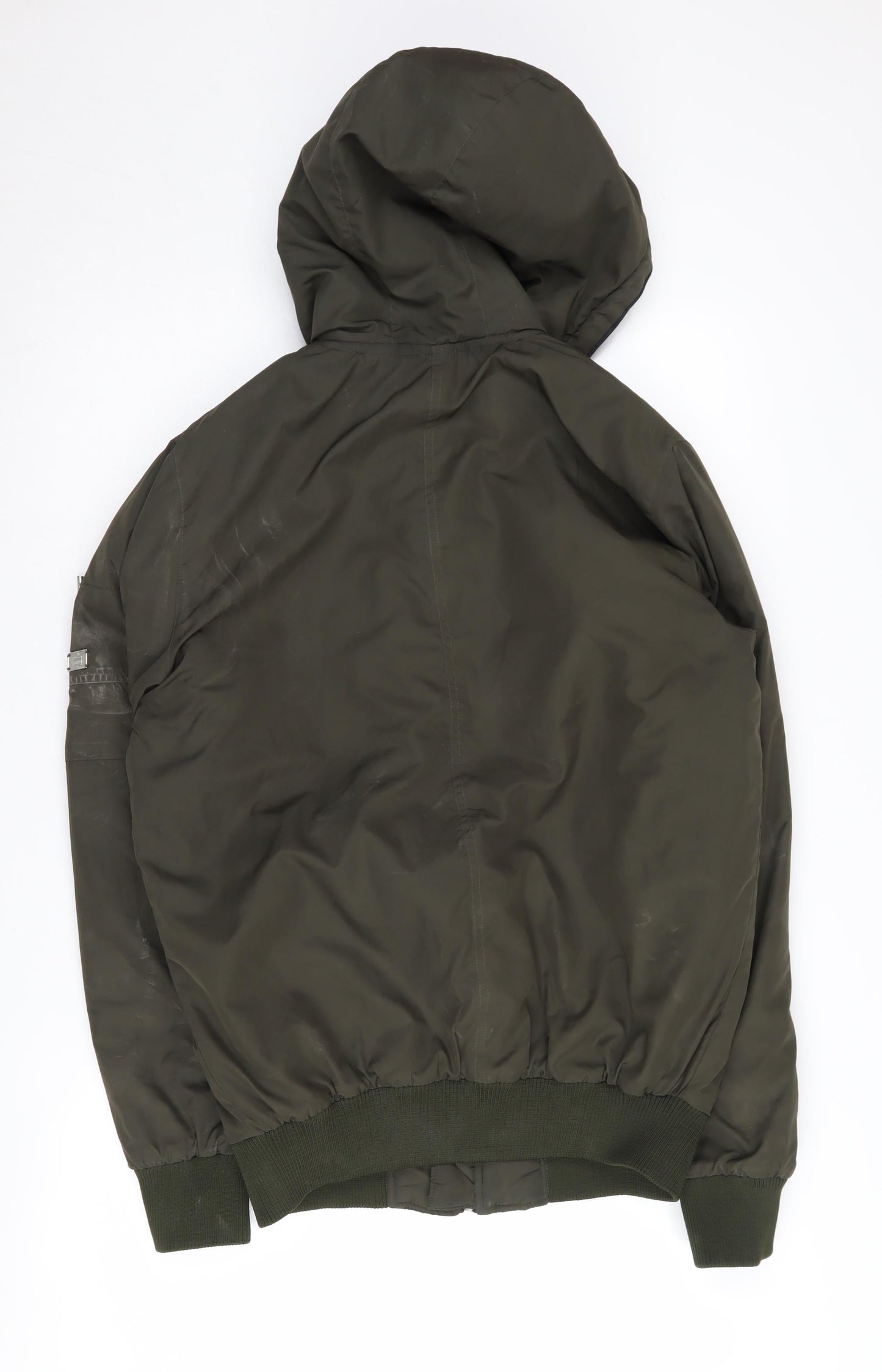 Mens UK Size M Condemned Nation Green Bomber Jacket