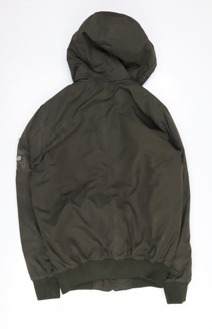 Mens UK Size M Condemned Nation Green Bomber Jacket