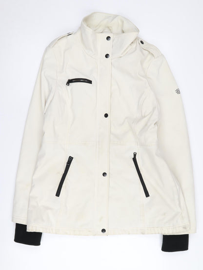 Jessica Simpson Women's White Zip Jacket, L, Casual Wear