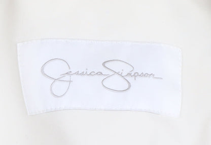 Jessica Simpson Women's White Zip Jacket, L, Casual Wear