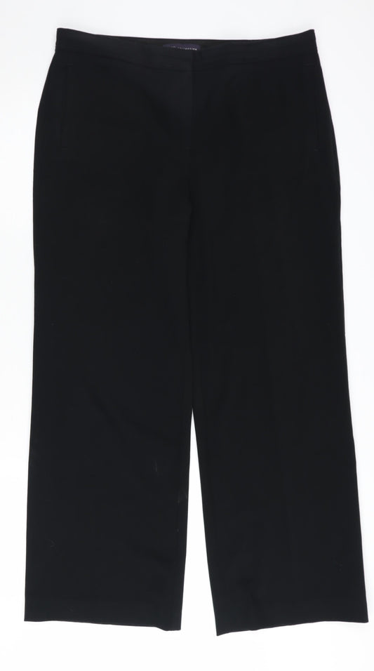 Womens UK Size 14 Marks and Spencer Regular Fit Workwear Casual Black Trousers