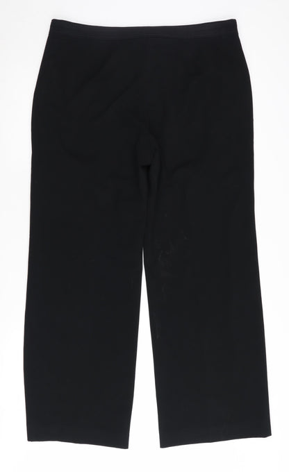 Womens UK Size 14 Marks and Spencer Regular Fit Workwear Casual Black Trousers