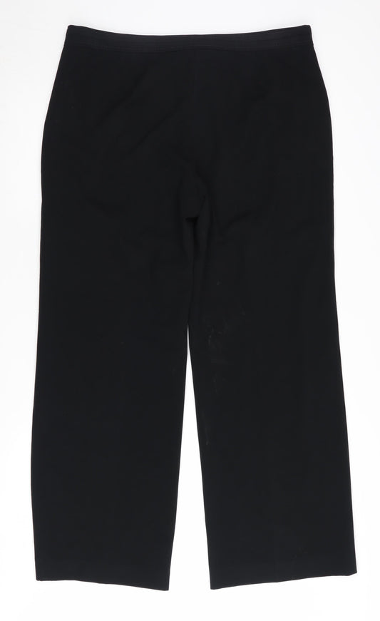 Womens UK Size 14 Marks and Spencer Regular Fit Workwear Casual Black Trousers