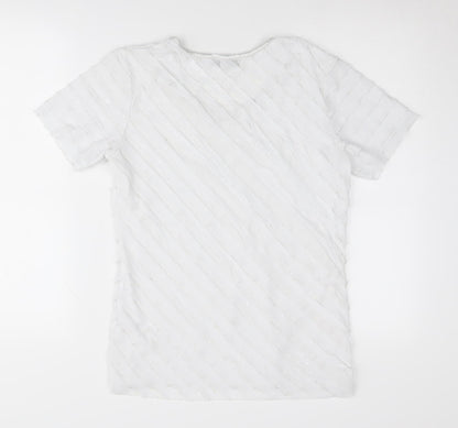 Kate Lilly Designs Women's White T-Shirt Size 12