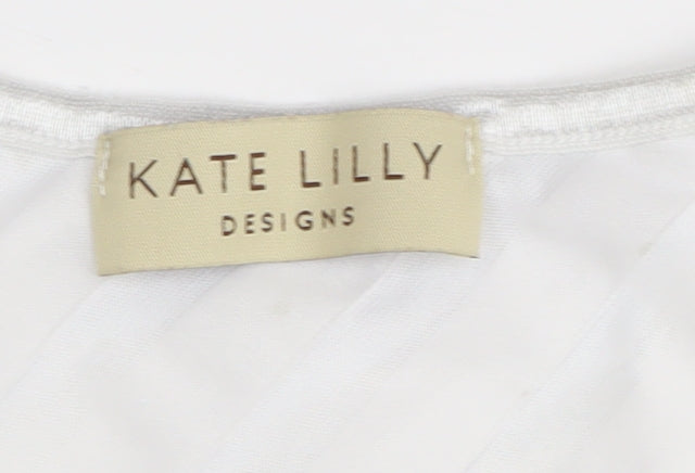 Kate Lilly Designs Women's White T-Shirt Size 12