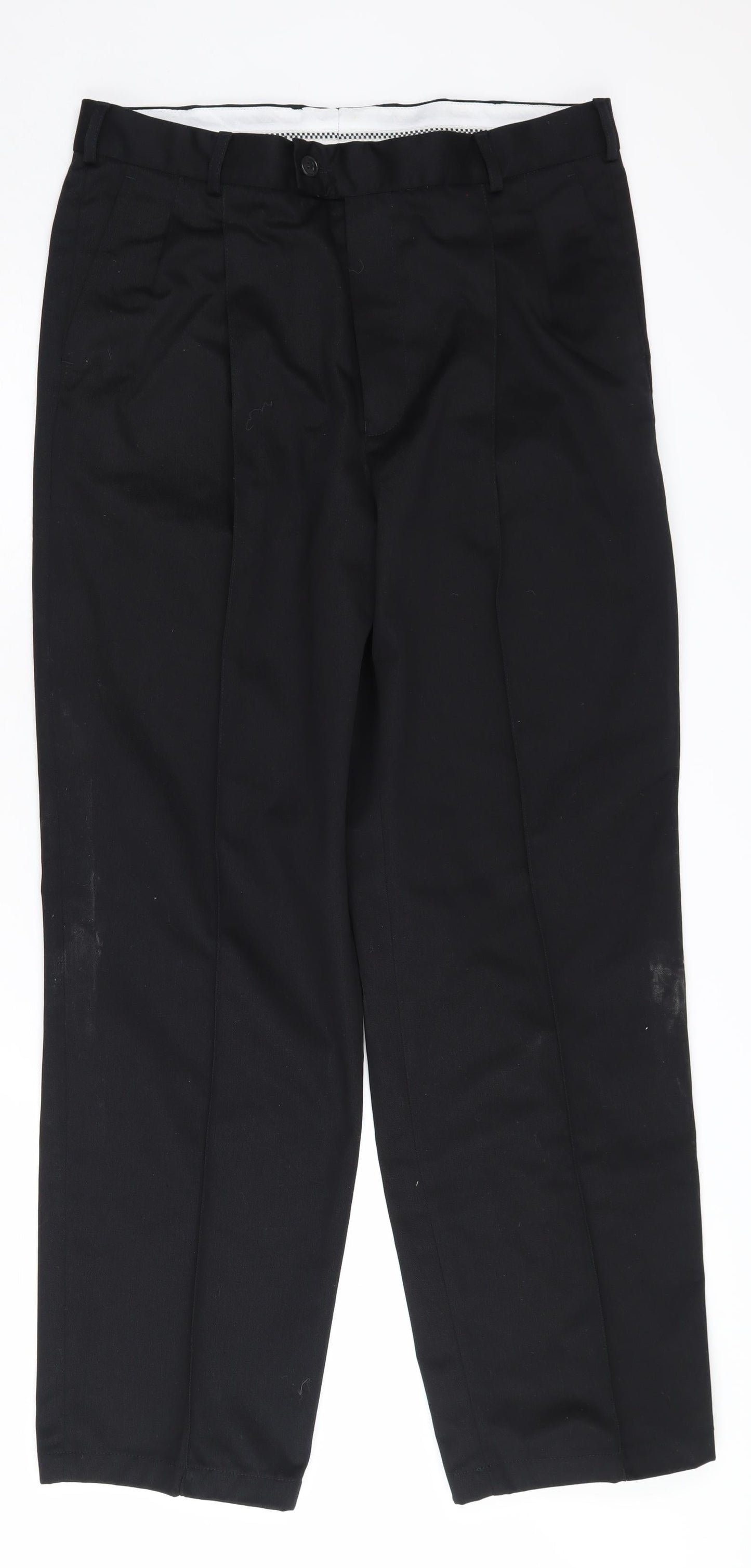 Mens UK Size 36 Churchill Workwear  Dress Pants Black Trousers