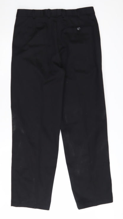 Mens UK Size 36 Churchill Workwear  Dress Pants Black Trousers