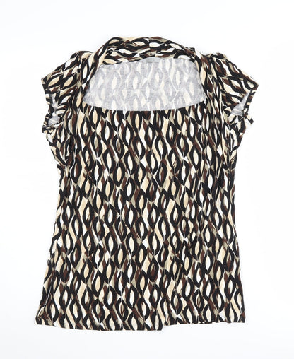Womens UK Size 16 Marks and Spencer Multicoloured Cutout Blouse