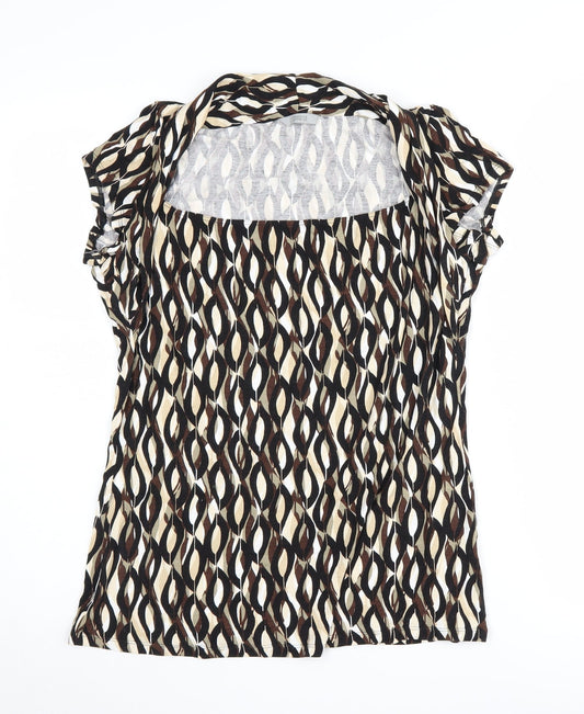 Womens UK Size 16 Marks and Spencer Multicoloured Cutout Blouse