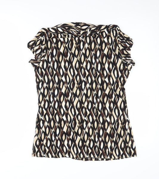 Womens UK Size 16 Marks and Spencer Multicoloured Cutout Blouse
