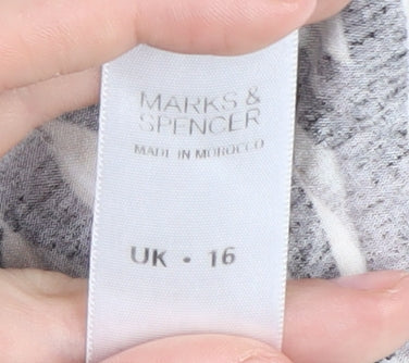 Womens UK Size 16 Marks and Spencer Multicoloured Cutout Blouse