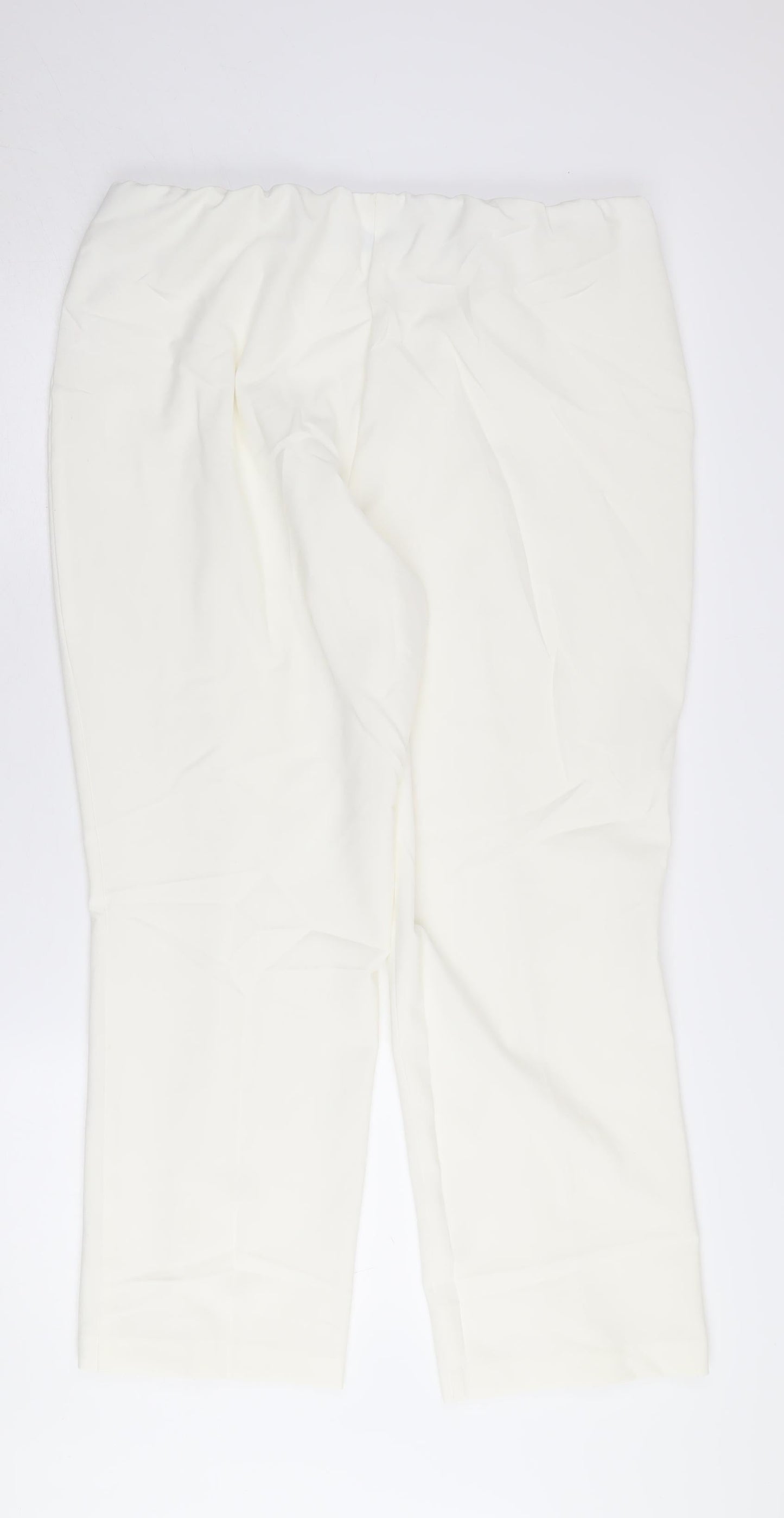 Womens UK Size L Classics Regular Fit Casual White Trousers