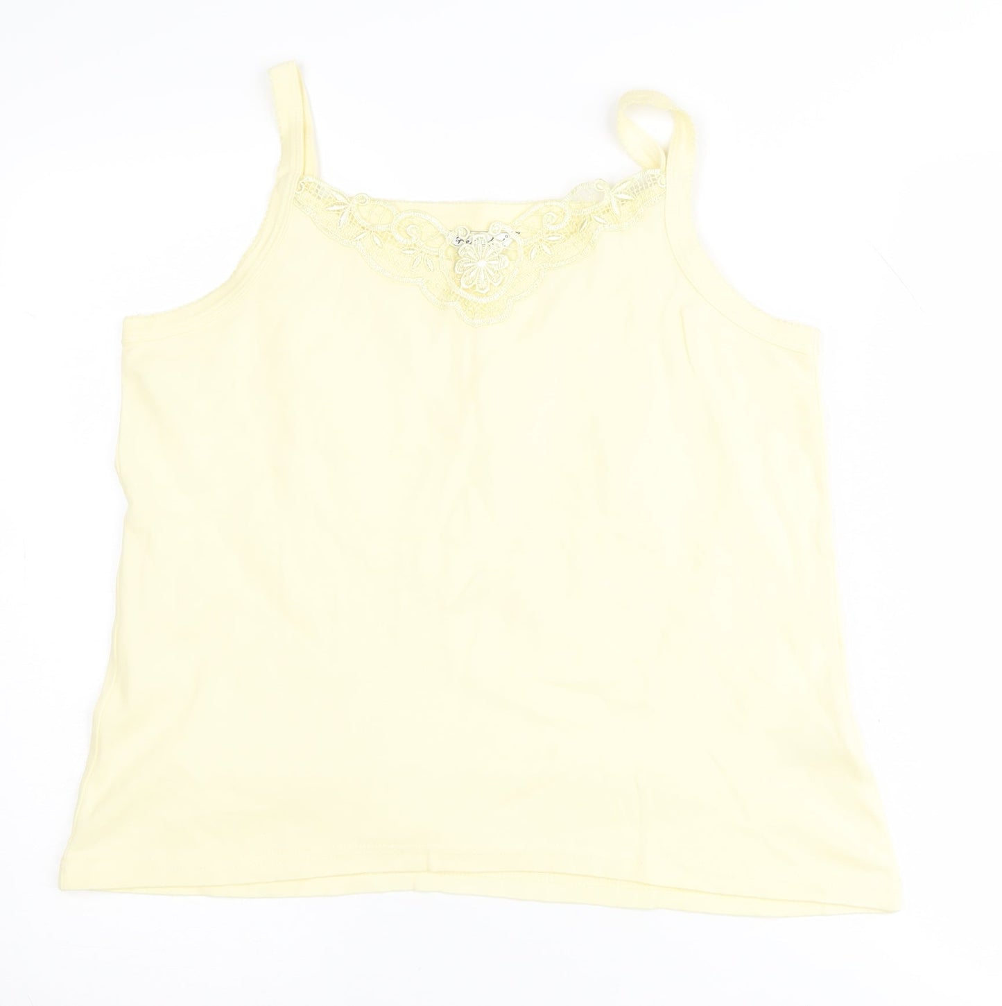 Womens UK Size 18 Berketex Yellow Camisole Tank