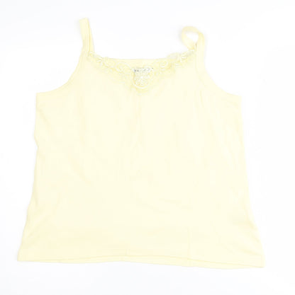 Womens UK Size 18 Berketex Yellow Camisole Tank