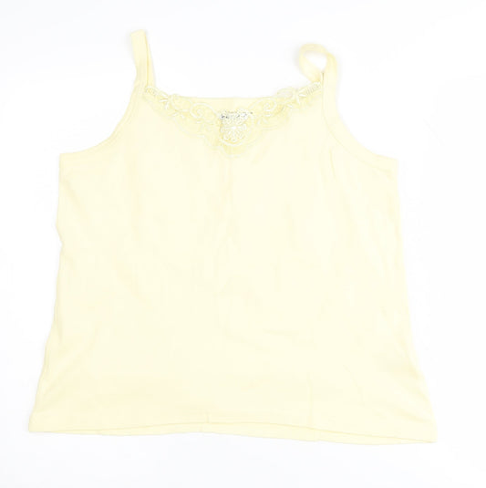 Womens UK Size 18 Berketex Yellow Camisole Tank