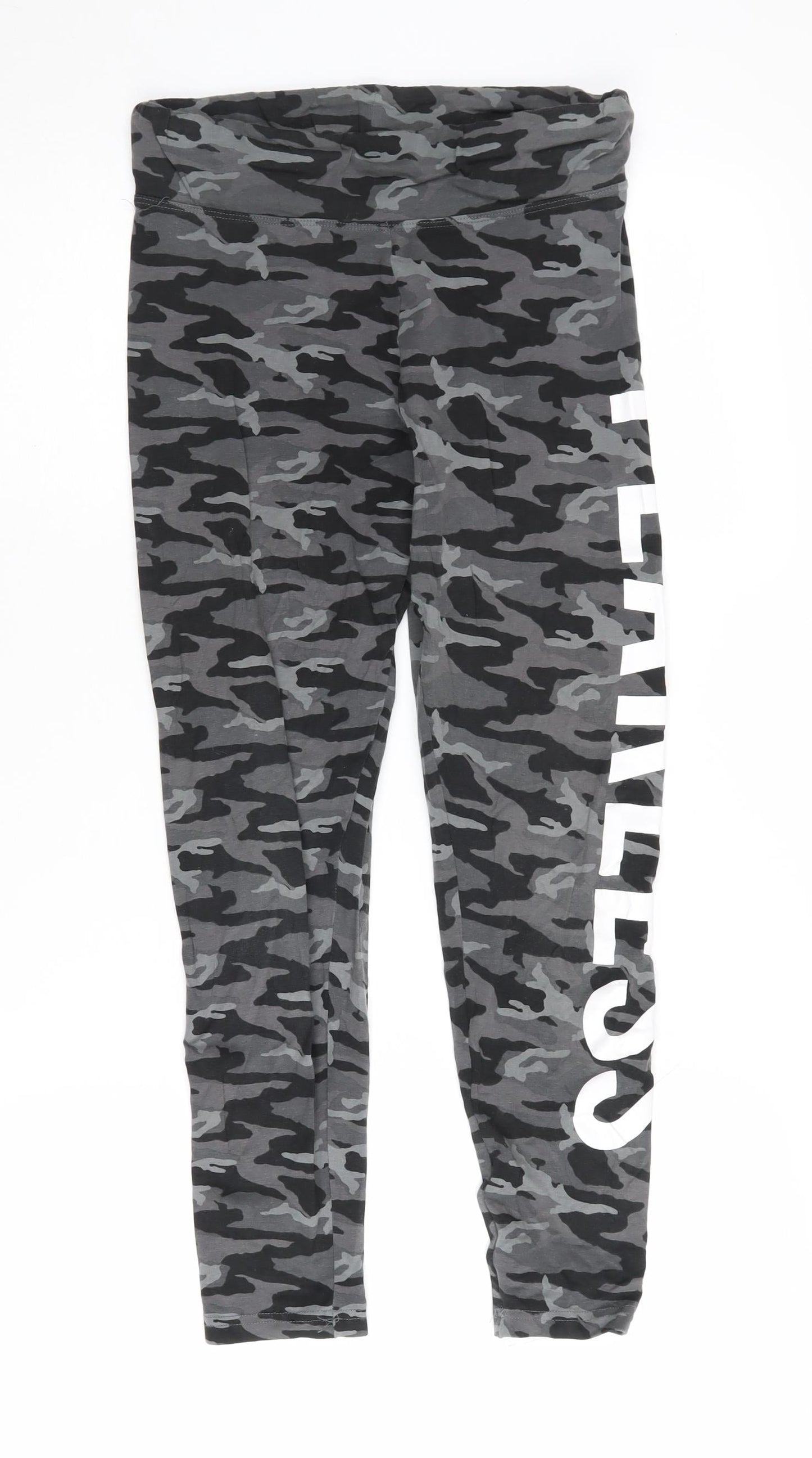 Golddigga Women's Grey Camo Activewear Leggings Size 10