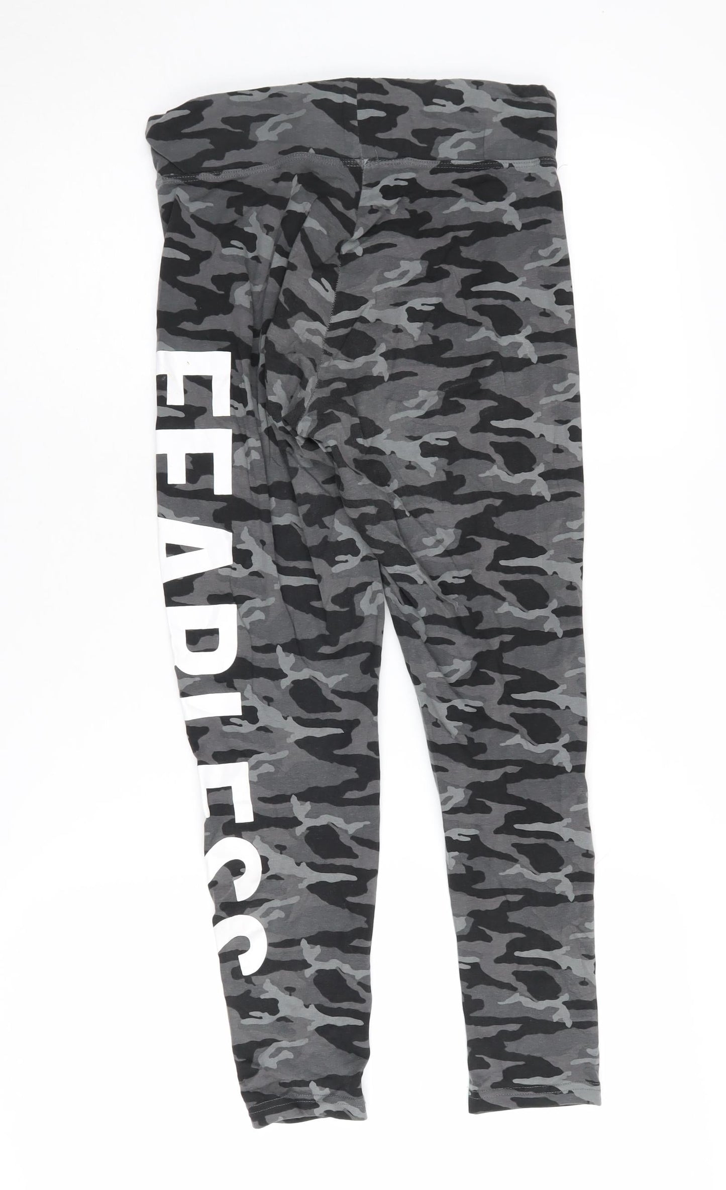 Golddigga Women's Grey Camo Activewear Leggings Size 10
