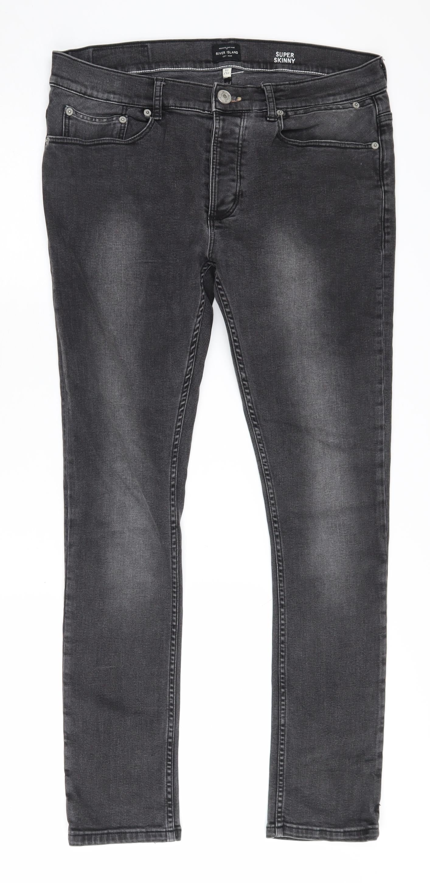 River Island Women's Black Skinny Jeans, Size 4, Stretch Denim