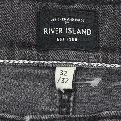 River Island Women's Black Skinny Jeans, Size 4, Stretch Denim