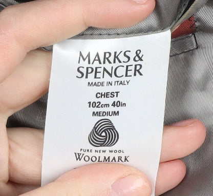 Mens UK Size 40 Marks and Spencer Regular Grey Suit Jacket