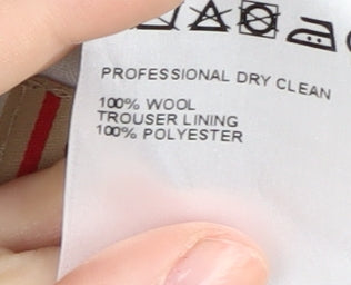 Marks and Spencer Men's Grey Wool Trousers, 34 Waist, Striped, Business