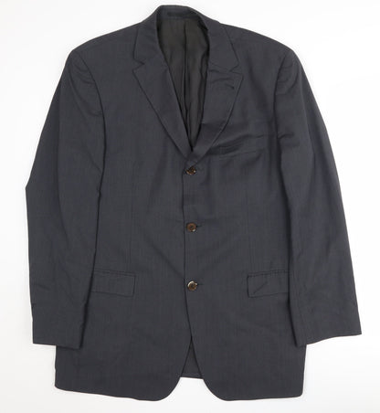 Mens UK Size 40 HUGO BOSS Regular Blue Suit Jacket